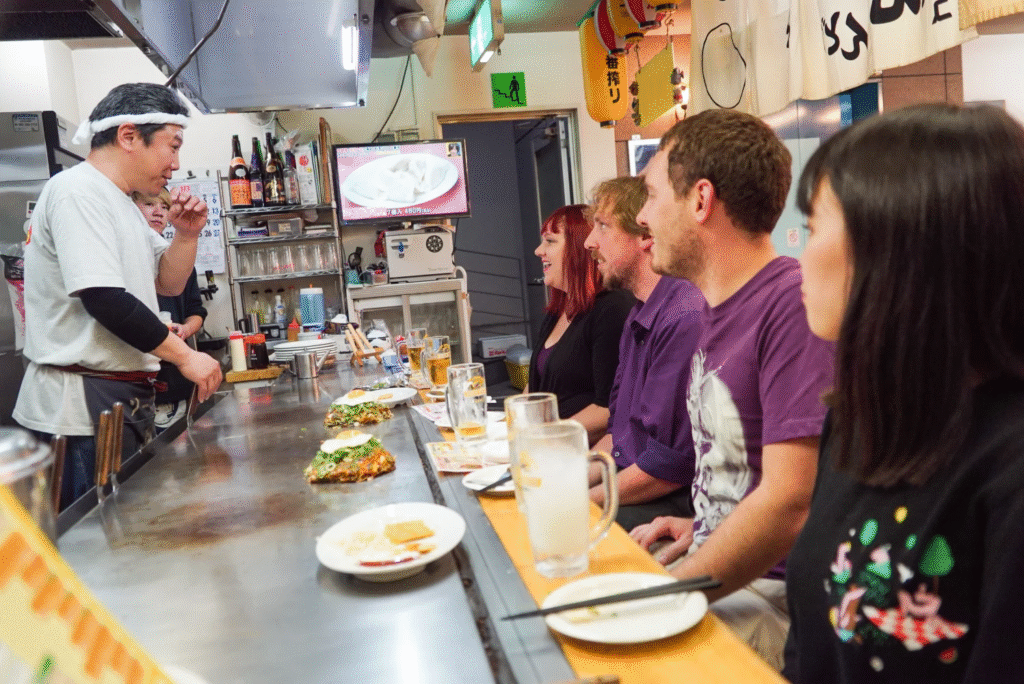 Local izakaya renowned for its Okonomiyaki